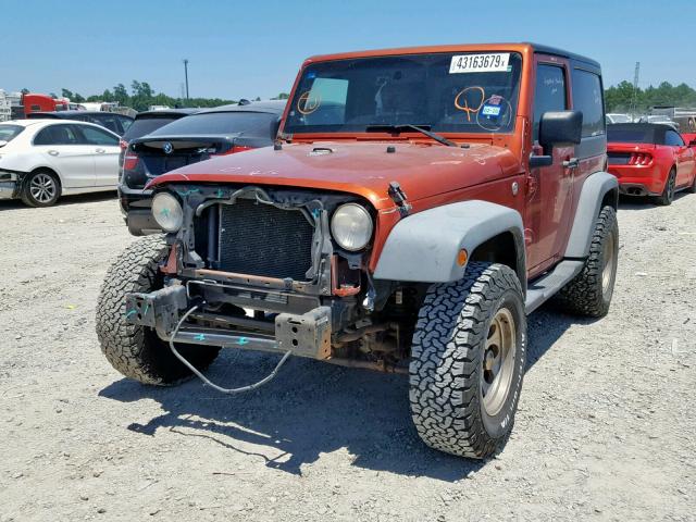 1J4FA241X9L734558 - 2009 JEEP WRANGLER X ORANGE photo 2