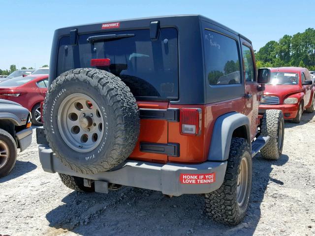 1J4FA241X9L734558 - 2009 JEEP WRANGLER X ORANGE photo 4