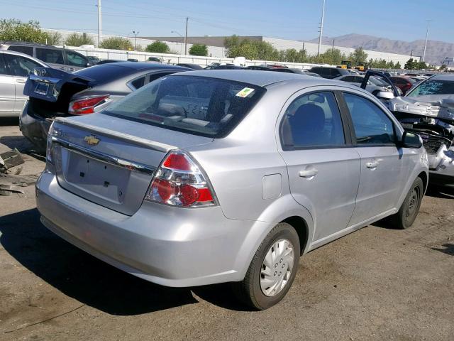 KL1TD5DE3BB184322 - 2011 CHEVROLET AVEO LS SILVER photo 4