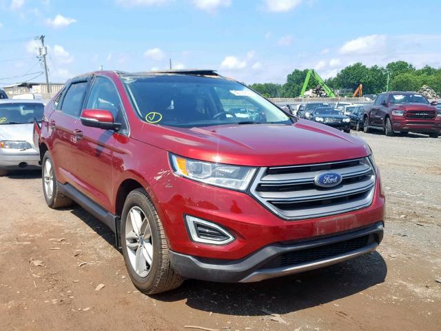 2FMPK4J80GBB55351 - 2016 FORD EDGE SEL RED photo 1