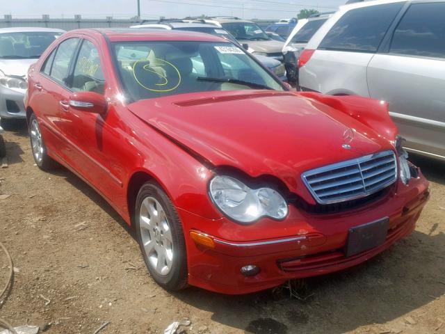 WDBRF92H26F781170 - 2006 MERCEDES-BENZ C 280 4MAT RED photo 1