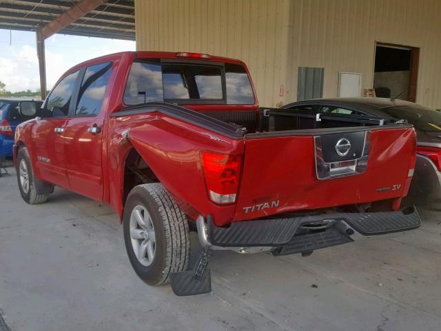 1N6BA0ED8BN308781 - 2011 NISSAN TITAN S RED photo 3