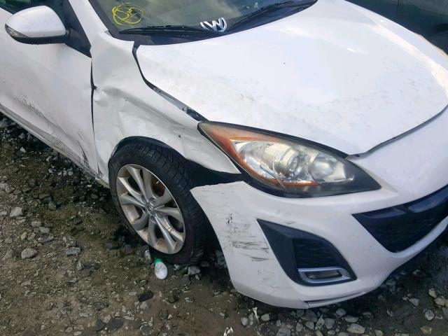 JM1BL1S67A1149069 - 2010 MAZDA 3 S WHITE photo 9