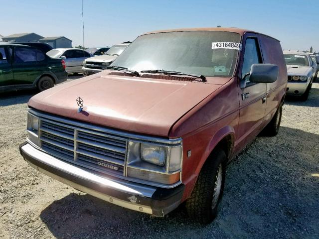 2B7FK6336HR273290 - 1987 DODGE ROYAL BURGUNDY photo 2