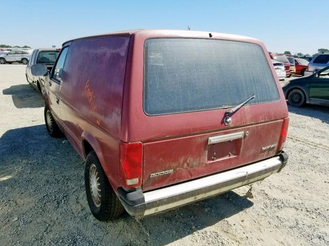 2B7FK6336HR273290 - 1987 DODGE ROYAL BURGUNDY photo 3