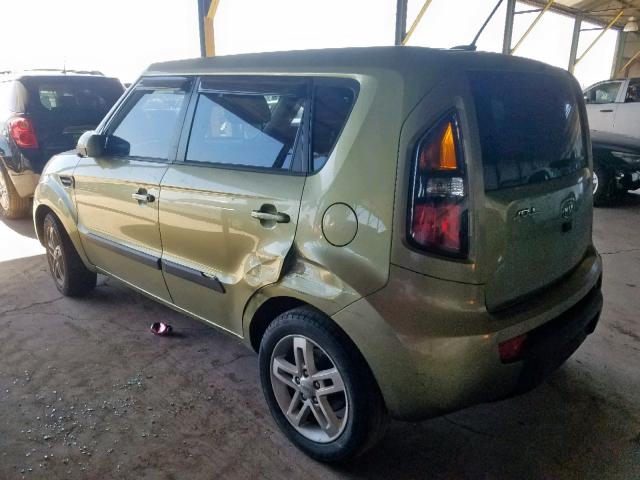 KNDJT2A20B7243776 - 2011 KIA SOUL + GREEN photo 3