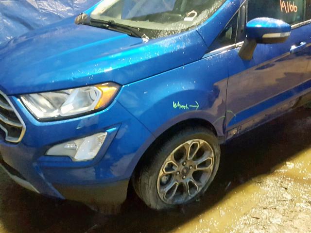 MAJ3P1VE6JC202804 - 2018 FORD ECOSPORT T BLUE photo 9