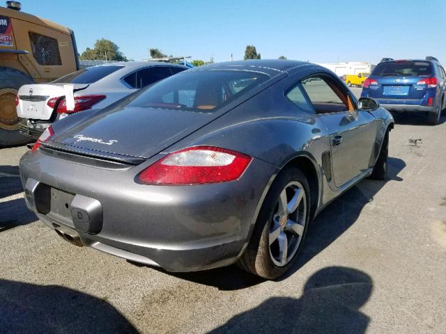 WP0AB29837U781389 - 2007 PORSCHE CAYMAN S GRAY photo 4