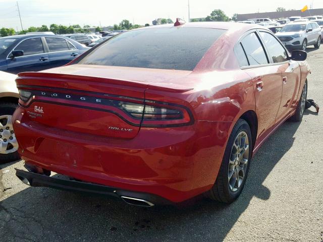 2C3CDXJG5HH645129 - 2017 DODGE CHARGER SX RED photo 4