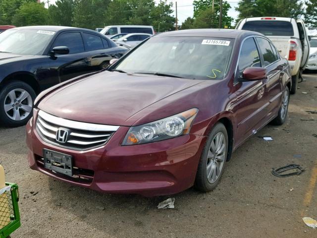 1HGCP2F81CA085318 - 2012 HONDA ACCORD EXL MAROON photo 2