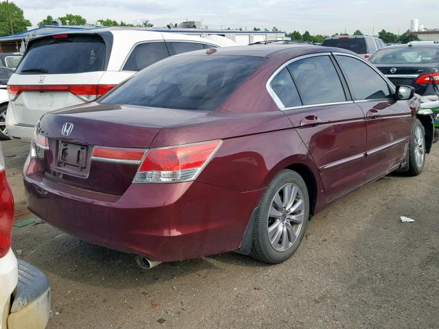 1HGCP2F81CA085318 - 2012 HONDA ACCORD EXL MAROON photo 4