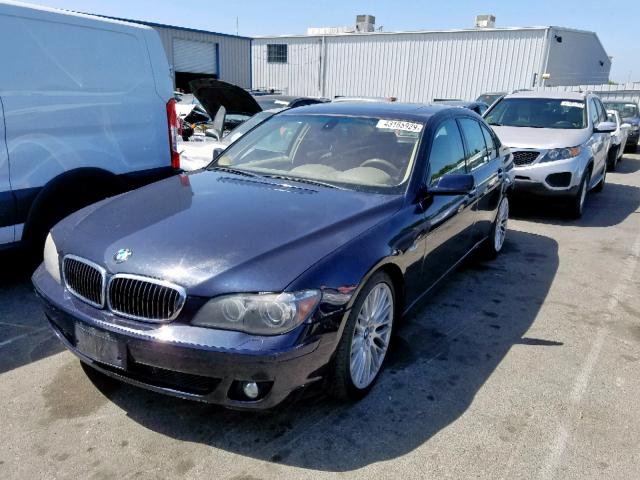 WBAHL835X7DT08910 - 2007 BMW 750 I BLUE photo 2