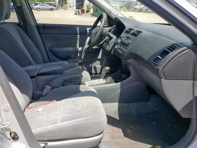 1HGES268X3L030474 - 2003 HONDA CIVIC EX ვერცხლისფერი ფოტო 5
