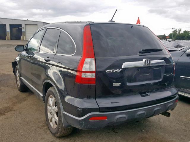 JHLRE48797C109442 - 2007 HONDA CR-V EXL BLACK photo 3