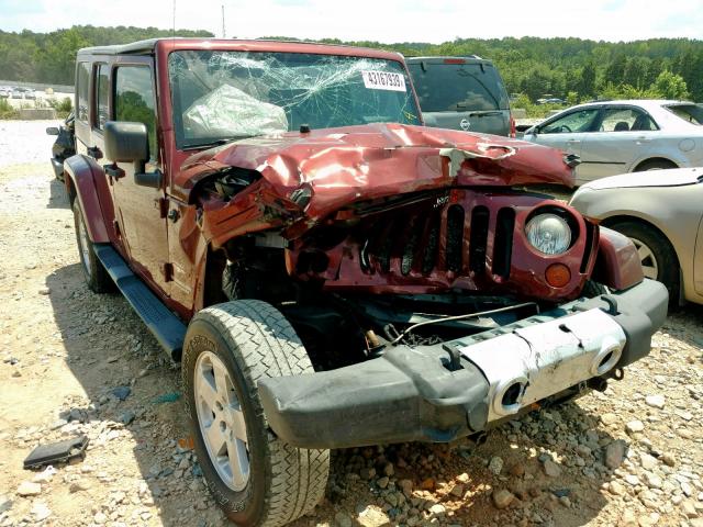 1J4BA5H1XAL140020 - 2010 JEEP WRANGLER U BURGUNDY photo 1