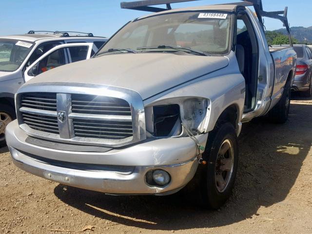 3D7KR26D27G793818 - 2007 DODGE RAM 2500 S SILVER photo 2