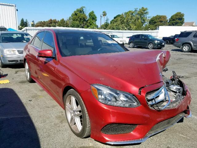 WDDHF5KB5EB020310 - 2014 MERCEDES-BENZ E 350 RED photo 1