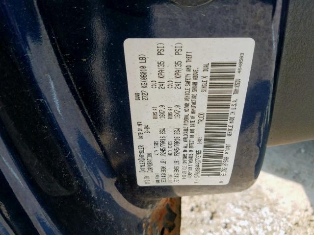 1D7HG48N44S773785 - 2004 DODGE DAKOTA QUA BLUE photo 10