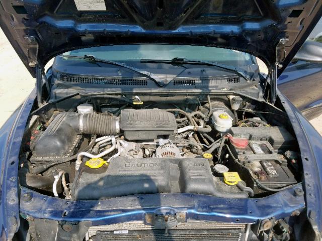 1D7HG48N44S773785 - 2004 DODGE DAKOTA QUA BLUE photo 7