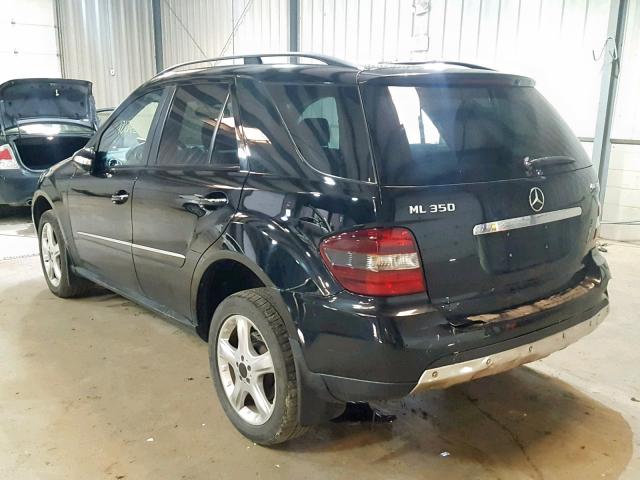 4JGBB86E78A395364 - 2008 MERCEDES-BENZ ML 350 BLACK photo 3