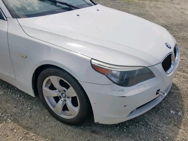 WBANE53507CY06907 - 2007 BMW 525 I WHITE photo 9