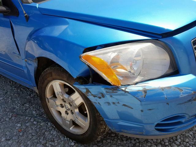 1B3HB48A49D143591 - 2009 DODGE CALIBER SX BLUE photo 9