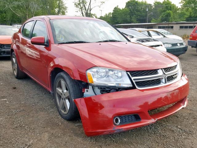 1B3BD2FG8BN540989 - 2011 DODGE AVENGER LU RED photo 1