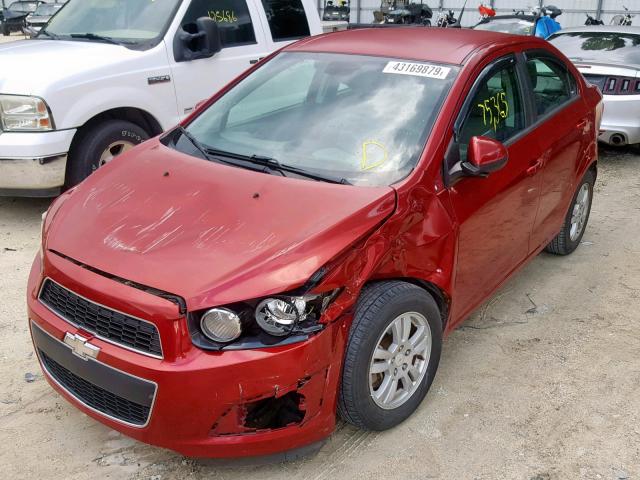 1G1JA5SH9C4113730 - 2012 CHEVROLET SONIC LS RED photo 2
