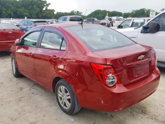 1G1JA5SH9C4113730 - 2012 CHEVROLET SONIC LS RED photo 3