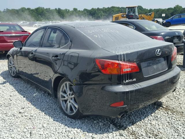 JTHBK262665023445 - 2006 LEXUS IS 250 BLACK photo 3