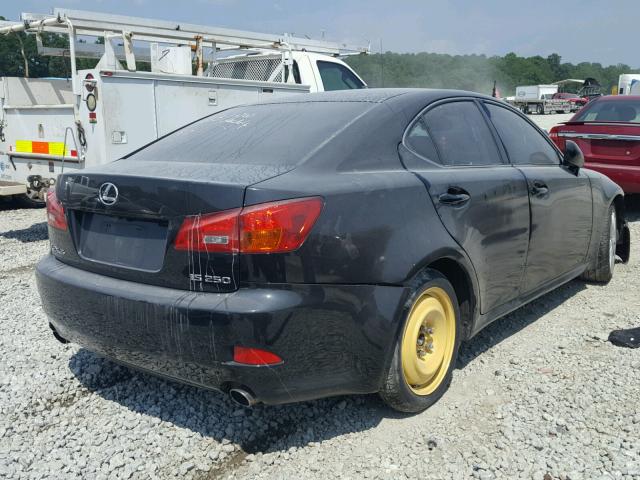 JTHBK262665023445 - 2006 LEXUS IS 250 BLACK photo 4