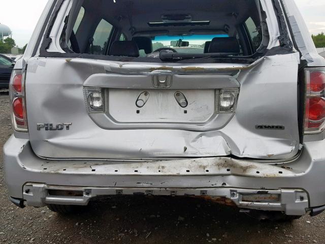 5FNYF18686B007613 - 2006 HONDA PILOT EX SILVER photo 9