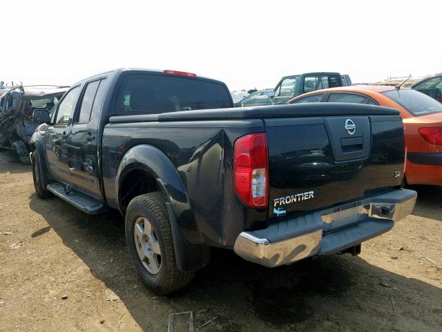 1N6AD09U27C451239 - 2007 NISSAN FRONTIER C BLACK photo 3