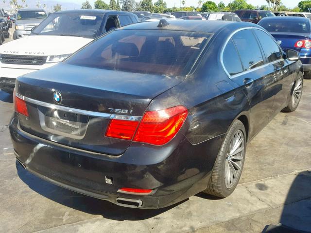 WBAKA8C51BCY37365 - 2011 BMW 750I BLACK photo 4