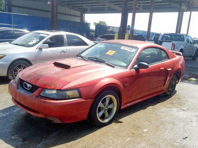 1FAFP42X22F160653 - 2002 FORD MUSTANG GT RED photo 2