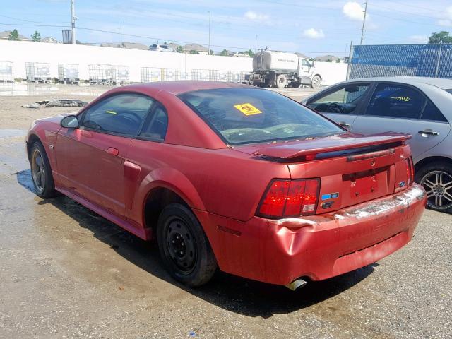 1FAFP42X22F160653 - 2002 FORD MUSTANG GT RED photo 3