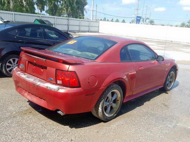 1FAFP42X22F160653 - 2002 FORD MUSTANG GT RED photo 4