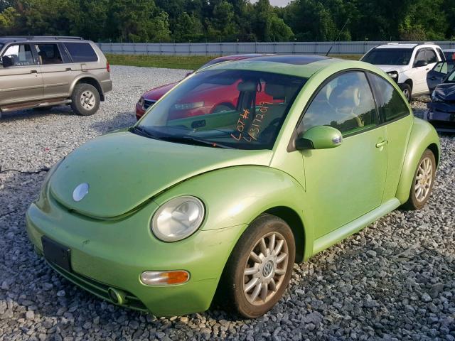 3VWCK31C25M415002 - 2005 VOLKSWAGEN NEW BEETLE მწვანე ფოტო 2