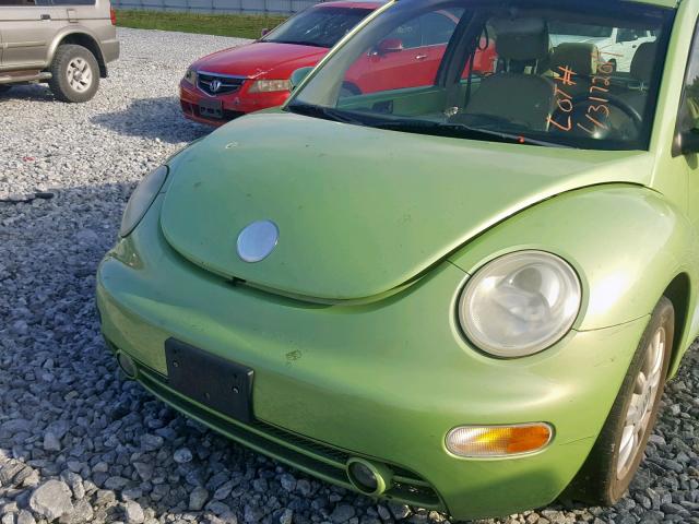 3VWCK31C25M415002 - 2005 VOLKSWAGEN NEW BEETLE მწვანე ფოტო 9