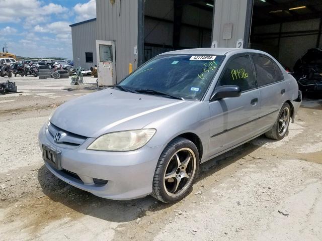 2HGES15154H514596 - 2004 HONDA CIVIC DX SILVER photo 2