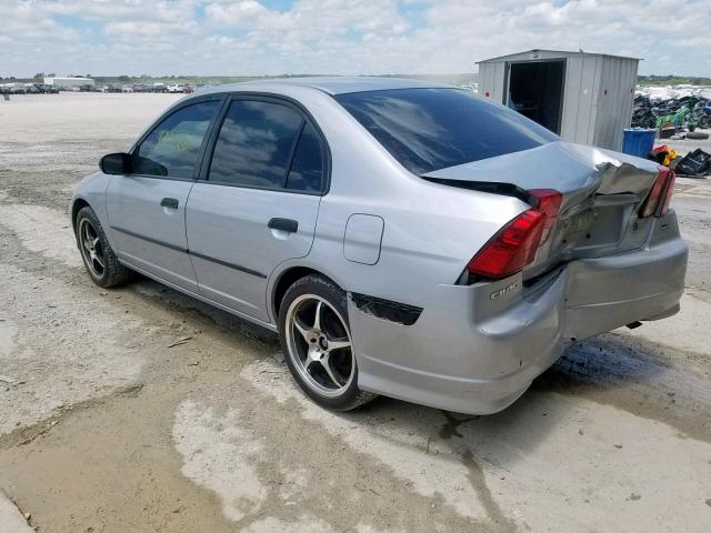 2HGES15154H514596 - 2004 HONDA CIVIC DX SILVER photo 3