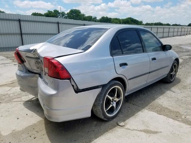 2HGES15154H514596 - 2004 HONDA CIVIC DX SILVER photo 4