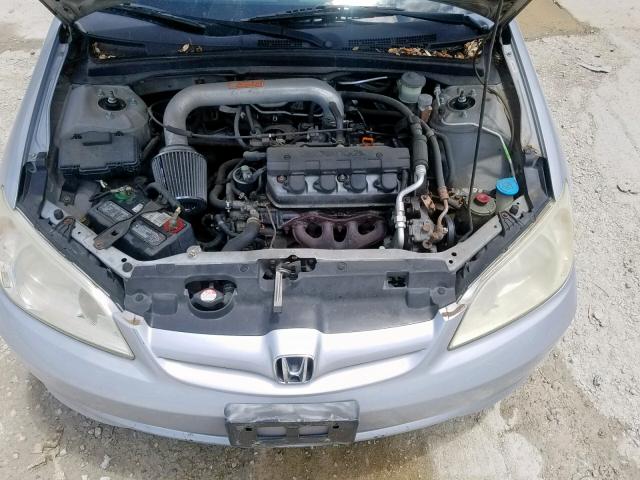 2HGES15154H514596 - 2004 HONDA CIVIC DX SILVER photo 7