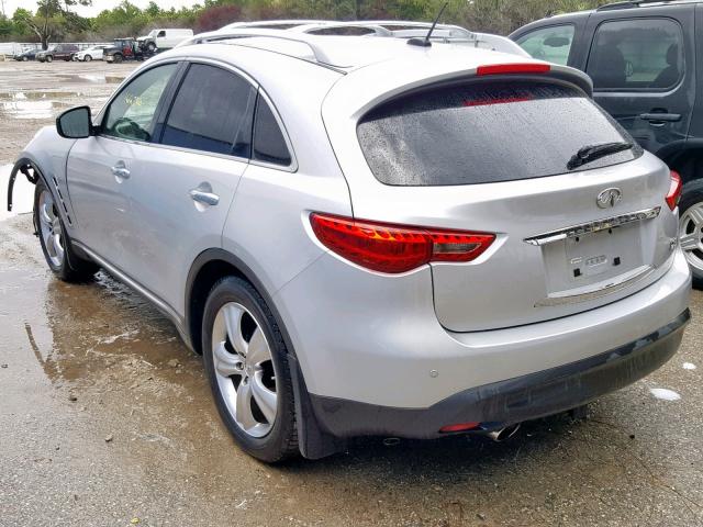 JNRAS18UX9M104710 - 2009 INFINITI FX35 SILVER photo 3