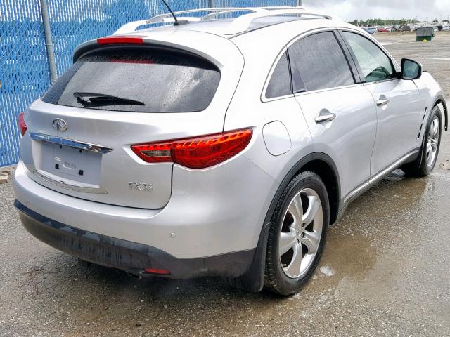 JNRAS18UX9M104710 - 2009 INFINITI FX35 SILVER photo 4