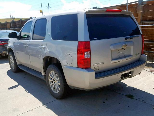 1GNFC13519R113454 - 2009 CHEVROLET TAHOE HYBR SILVER photo 3