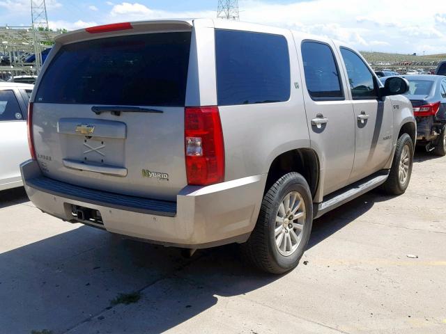 1GNFC13519R113454 - 2009 CHEVROLET TAHOE HYBR SILVER photo 4