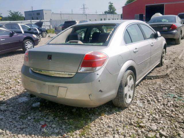 1G8ZS57NX8F117829 - 2008 SATURN AURA XE SILVER photo 4