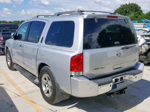 5N1AA08A55N740101 - 2005 NISSAN ARMADA SE SILVER photo 3