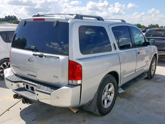 5N1AA08A55N740101 - 2005 NISSAN ARMADA SE SILVER photo 4